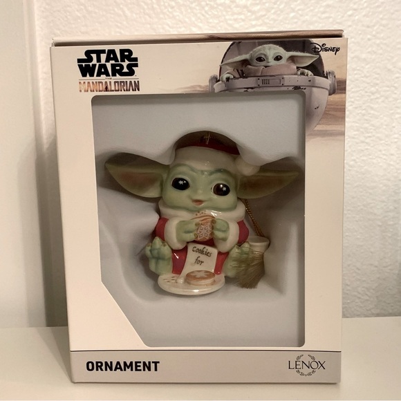 LENOX Star Wars Grogu Holiday Tree Ornament Mandalorian Yoda NOS New - Picture 1 of 10